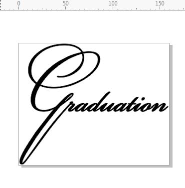 Graduation  Script  160 x 130. Min buy 3